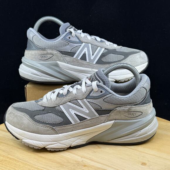 New Balance 990V6 Core Running Shoes Men's Size 5.5/ 7 Wmns Gray Suede GC990GL6 - Picture 1 of 10